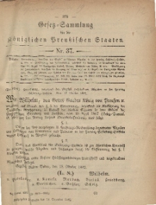 Gesetz-Sammlung für die Königlichen Preussischen Staaten, 14. Dezember, 1882, nr. 37.