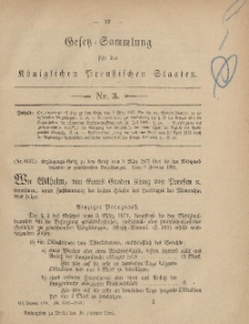 Gesetz-Sammlung für die Königlichen Preussischen Staaten, 16. Februar, 1881, nr. 3.