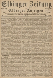Elbinger Zeitung und Elbinger Anzeigen, Nr. 54 Sonnabend 5. März 1887