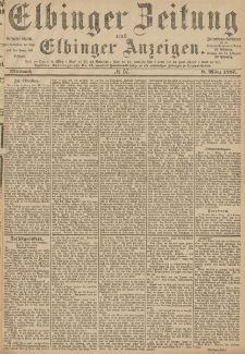 Elbinger Zeitung und Elbinger Anzeigen, Nr. 57 Mittwoch 9. März 1887