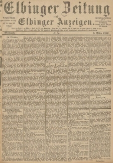 Elbinger Zeitung und Elbinger Anzeigen, Nr. 57 Mittwoch 9. März 1887