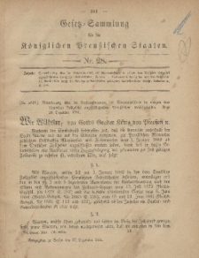 Gesetz-Sammlung für die Königlichen Preussischen Staaten, 27. Dezember, 1881, nr. 28.