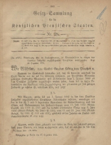 Gesetz-Sammlung für die Königlichen Preussischen Staaten, 27. Dezember, 1881, nr. 28.