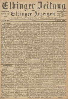 Elbinger Zeitung und Elbinger Anzeigen, Nr. 58 Donnerstag 10. März 1887