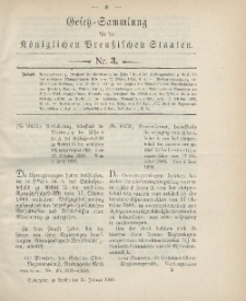 Gesetz-Sammlung für die Königlichen Preussischen Staaten, 24. Januar 1900, nr. 3.