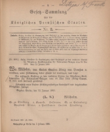 Gesetz-Sammlung für die Königlichen Preussischen Staaten, 2. Februar, 1880, nr. 2.