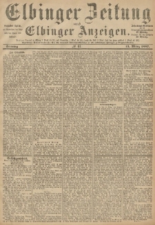 Elbinger Zeitung und Elbinger Anzeigen, Nr. 61 Sonntag 13. März 1887