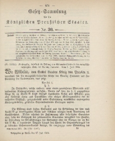 Gesetz-Sammlung für die Königlichen Preussischen Staaten, 27. Juli 1900, nr. 30.