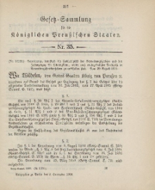 Gesetz-Sammlung für die Königlichen Preussischen Staaten, 8. September 1900, nr. 35.
