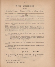 Gesetz-Sammlung für die Königlichen Preussischen Staaten, 6. März, 1880, nr. 10.