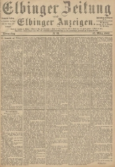 Elbinger Zeitung und Elbinger Anzeigen, Nr. 64 Donnerstag 17. März 1887