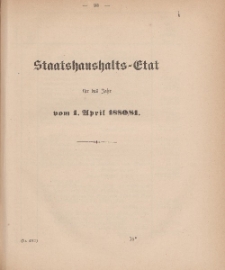 Gesetz-Sammlung für die Königlichen Preussischen Staaten, (Staatshaushalts-Etat für das Jahr von 1. April 1880/81)