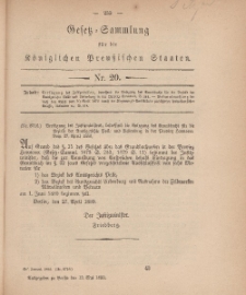 Gesetz-Sammlung für die Königlichen Preussischen Staaten, 13. Mai, 1880, nr. 20.