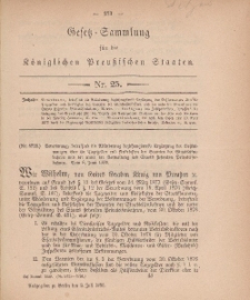 Gesetz-Sammlung für die Königlichen Preussischen Staaten, 2. Juli, 1880, nr. 25.