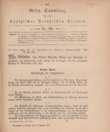Gesetz-Sammlung für die Königlichen Preussischen Staaten, 23. August, 1880, nr. 29.