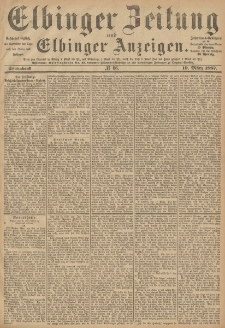 Elbinger Zeitung und Elbinger Anzeigen, Nr. 66 Sonnabend 19. März 1887