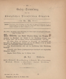 Gesetz-Sammlung für die Königlichen Preussischen Staaten, 16. Oktober, 1880, nr. 32.