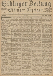 Elbinger Zeitung und Elbinger Anzeigen, Nr. 67 Sonntag 20. März 1887