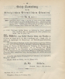 Gesetz-Sammlung für die Königlichen Preussischen Staaten, 13. Februar 1901, nr. 4.