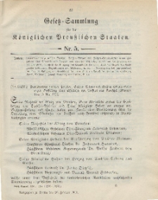 Gesetz-Sammlung für die Königlichen Preussischen Staaten, 26. Februar 1901, nr. 5.
