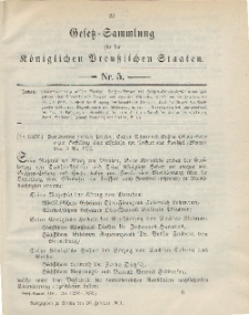 Gesetz-Sammlung für die Königlichen Preussischen Staaten, 26. Februar 1901, nr. 5.