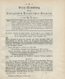 Gesetz-Sammlung für die Königlichen Preussischen Staaten, 19. März 1901, nr. 7.