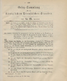Gesetz-Sammlung für die Königlichen Preussischen Staaten, 31. Juni 1901, nr. 25.