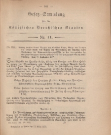 Gesetz-Sammlung für die Königlichen Preussischen Staaten, 12. März, 1878, nr. 11.