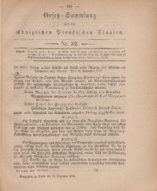 Gesetz-Sammlung für die Königlichen Preussischen Staaten, 11. Dezember, 1878, nr. 32.