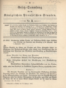 Gesetz-Sammlung für die Königlichen Preussischen Staaten, 23. Februar 1892, nr. 3.