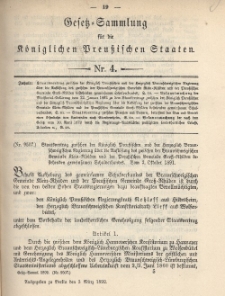Gesetz-Sammlung für die Königlichen Preussischen Staaten, 3. März 1892, nr. 4.
