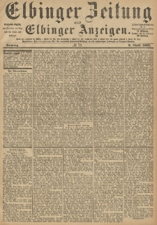 Elbinger Zeitung und Elbinger Anzeigen, Nr. 79 Sonntag 3. April 1887