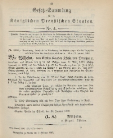 Gesetz-Sammlung für die Königlichen Preussischen Staaten, 3. Februar 1899, nr. 4.