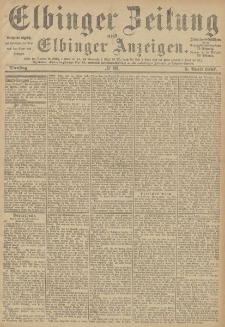 Elbinger Zeitung und Elbinger Anzeigen, Nr. 80 Dienstag 5. April 1887