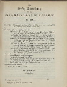 Gesetz-Sammlung für die Königlichen Preussischen Staaten, 13. Oktober 1899, nr. 32.