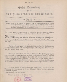 Gesetz-Sammlung für die Königlichen Preussischen Staaten, 20. Februar 1902, nr. 4.
