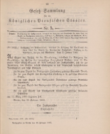 Gesetz-Sammlung für die Königlichen Preussischen Staaten, 28. Februar 1902, nr. 5.