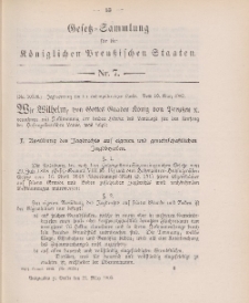 Gesetz-Sammlung für die Königlichen Preussischen Staaten, 21. März 1902, nr. 7.