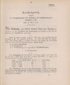 Gesetz-Sammlung für die Königlichen Preussischen Staaten (Kirchengesetz), 24. März 1902