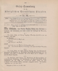 Gesetz-Sammlung für die Königlichen Preussischen Staaten, 13. Mai 1902, nr. 16.