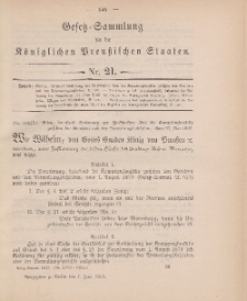 Gesetz-Sammlung für die Königlichen Preussischen Staaten, 7. Juni 1902, nr. 21.