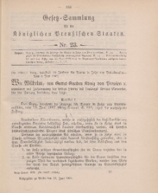 Gesetz-Sammlung für die Königlichen Preussischen Staaten, 12. Juni 1902, nr. 23.
