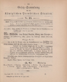 Gesetz-Sammlung für die Königlichen Preussischen Staaten, 16. Juni 1902, nr. 24.