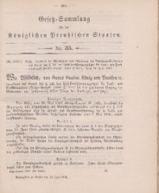 Gesetz-Sammlung für die Königlichen Preussischen Staaten, 25. Juli 1902, nr. 35.