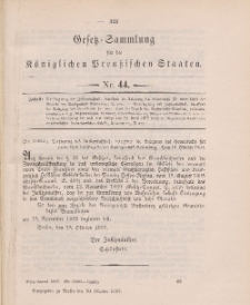 Gesetz-Sammlung für die Königlichen Preussischen Staaten, 30. Oktober 1902, nr. 44.