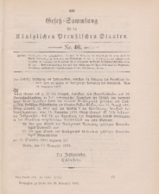 Gesetz-Sammlung für die Königlichen Preussischen Staaten, 28. November 1902, nr. 46.