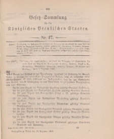 Gesetz-Sammlung für die Königlichen Preussischen Staaten, 13. Dezember 1902, nr. 47.