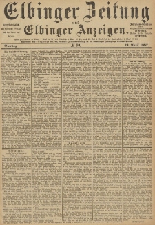 Elbinger Zeitung und Elbinger Anzeigen, Nr. 90 Dienstag 19. April 1887