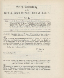 Gesetz-Sammlung für die Königlichen Preussischen Staaten, 27. Januar 1906, nr. 2.