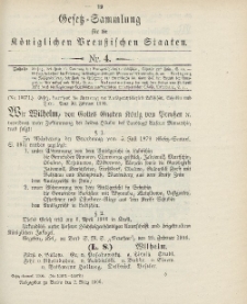 Gesetz-Sammlung für die Königlichen Preussischen Staaten, 2. März 1906, nr. 4.